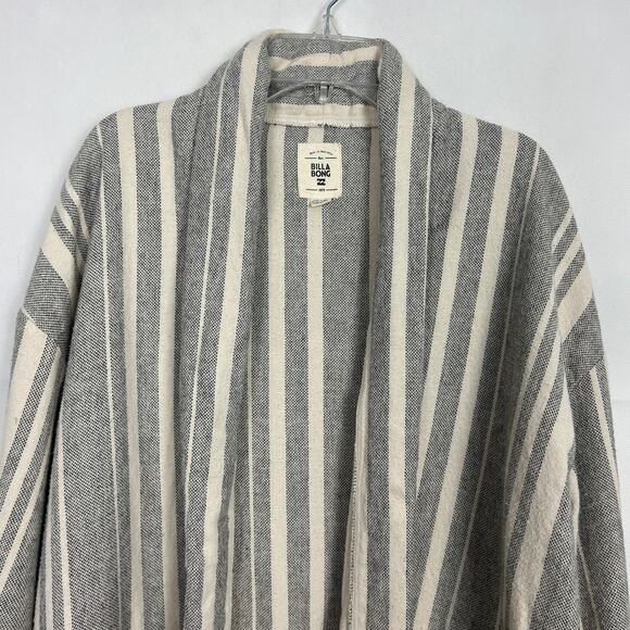 Billabong Live Out Loud Striped Open Front Blazer Jacket Size Small - Picture 4 of 10